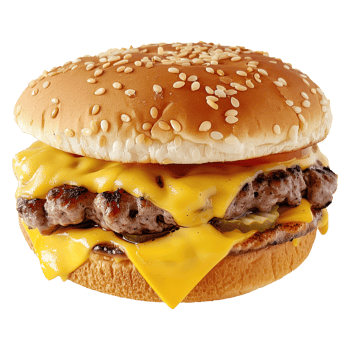 Hamburger on transparent background. png