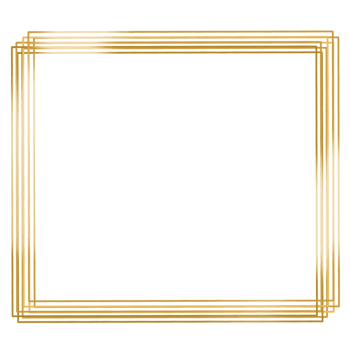Gold Multi Square Frame on a Transparent Background png