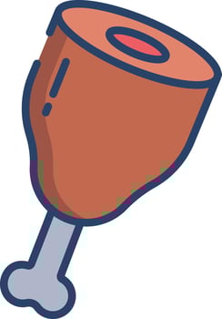 ham linear color illustration vector