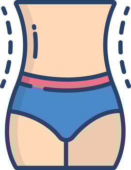 Fitness female linear color illustration vector
