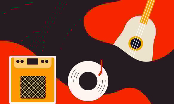 Jazz music. Concert instruments, posters with piano, saxophone vector