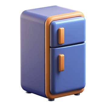 Refrigerator 3d Render png