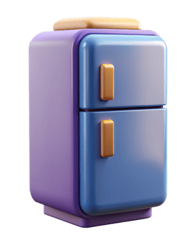 Refrigerator 3d Illustration png