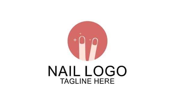 Nail beauty logo design vector