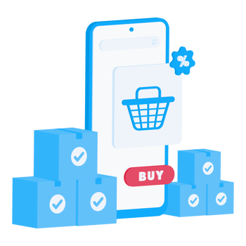 Online shopping concept, templates for online marketing and shopping. Flat design of online shopping with campaign, discount, promo, and sales png