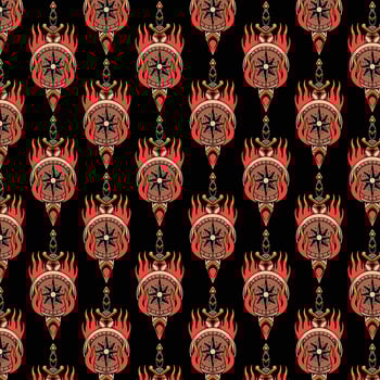 compass dagger pattern design vector