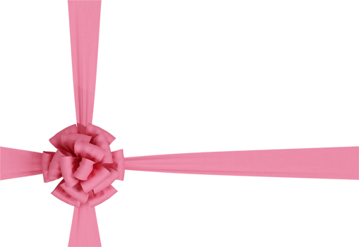 Realistic cute pink ribbon png