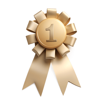 3d render of 1st prize bow isolated on background png