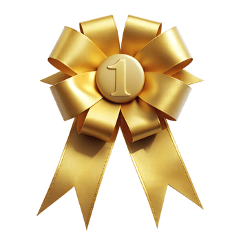 3d render of 1st prize bow isolated on background png