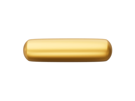 Minus or negative icon. Golden Minus symbol 3D illustration png