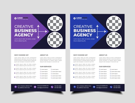 modern abstract business corporate flyer design set. Creative trendy digital marketing Magazine brochure annual report template design with bundle. letterhead Leaflet flyer vector