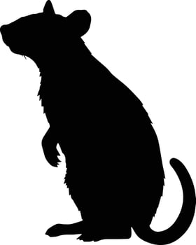 Silhouette Animal Rat Image vector