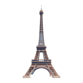 Eiffel tower, Paris, France, isolated from background png