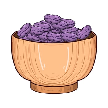 Illustration of purple beans vector