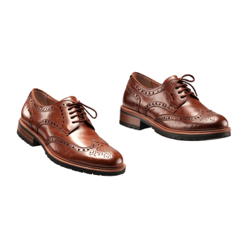 Realistic luxury stylish leather shoes glossy luxury for men isolated on transparent background, men smart shoes png