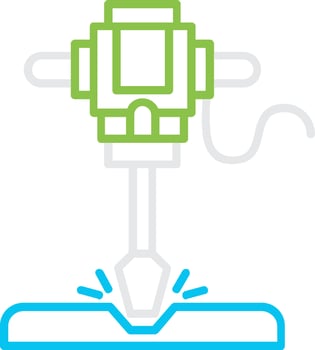Road Drill Creative Icon Design vector