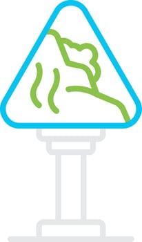 Avalanche Sign Bin Creative Icon Design vector