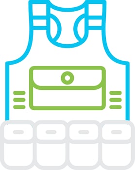 Bulletproof Creative Icon Design vector