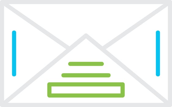 Open Letter Creative Icon Design vector