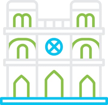 Notre Dame Creative Icon Design vector