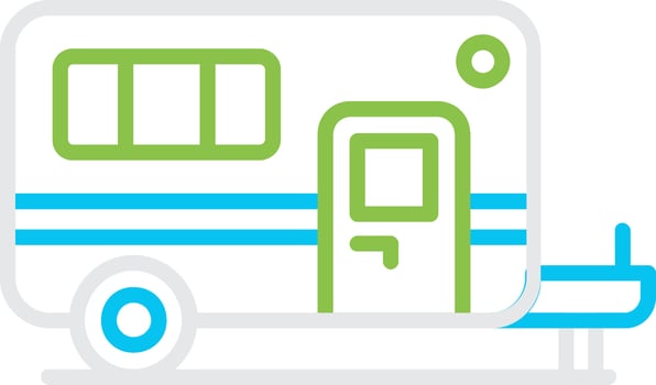 Caravan Bin Creative Icon Design vector