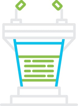 Podium Creative Icon Design vector