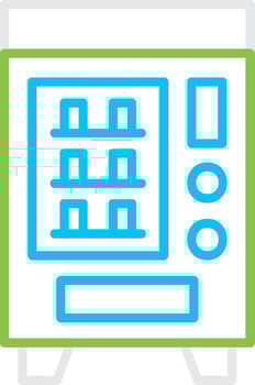 Vending Machine Creative Icon Design vector