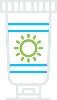 Sunscreen Creative Icon Design vector