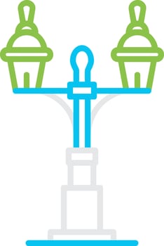 Street Lamp Creative Icon Design vector