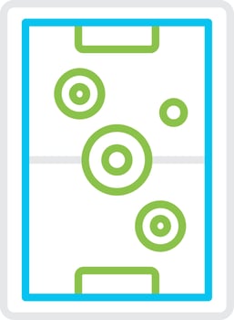 Air Hockey Bin Creative Icon Design vector