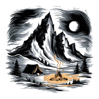 Camping design silhouette File png