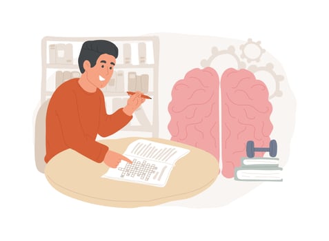 Mind fitness isolated concept illustration. vector
