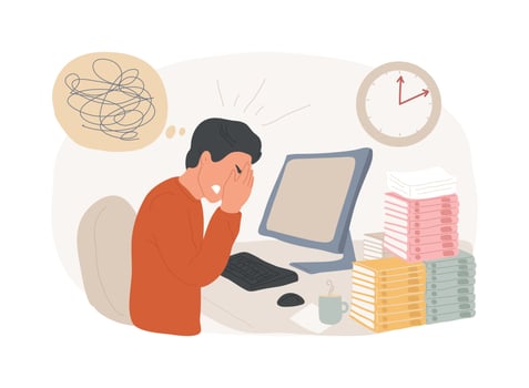 Stress isolated concept illustration. vector