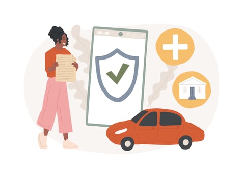 On-demand insurance isolated concept illustration. vector