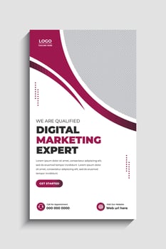 Digital Marketing Agency Social Media Story Template vector