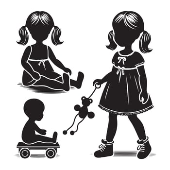 Doll vectors silhouette