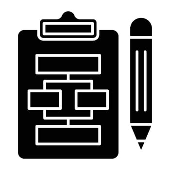 Planning Glyph Icon Design vector