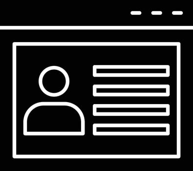 Profile Glyph Icon Design vector