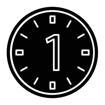 Countdown Glyph Icon Design vector