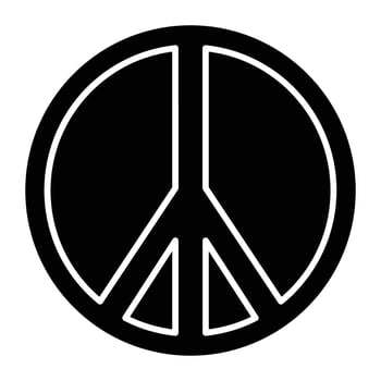 Peace Symbol Glyph Icon Design vector