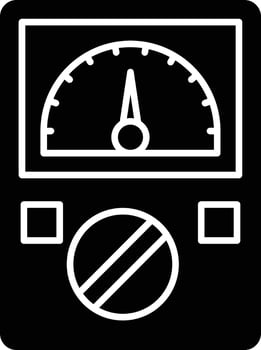 Voltmeter Glyph Icon Design vector