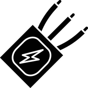 Wiring Glyph Icon Design vector