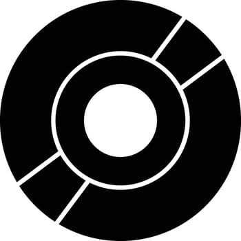 Compact Disc Glyph Icon Design vector