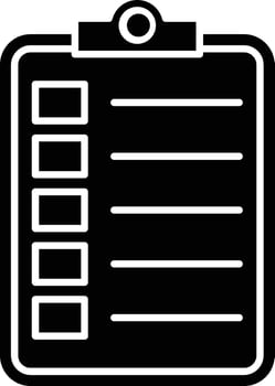 Checklist Glyph Icon Design vector