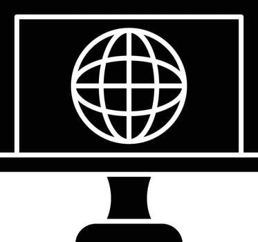Website Glyph Icon Design vector