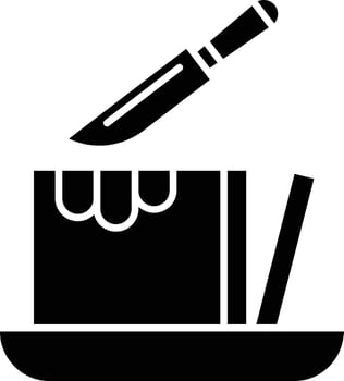 Butter Glyph Icon Design vector