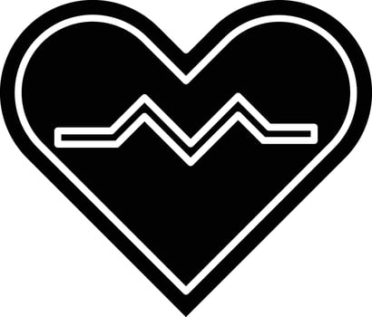 Heart Beat Glyph Icon Design vector