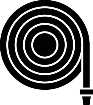 Fire Hose Glyph Icon Design vector