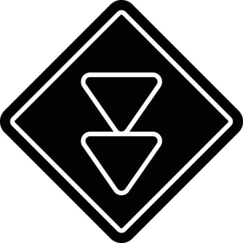 Downward Glyph Icon Design vector