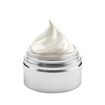 Cream Jar with Cream on a transparent background png